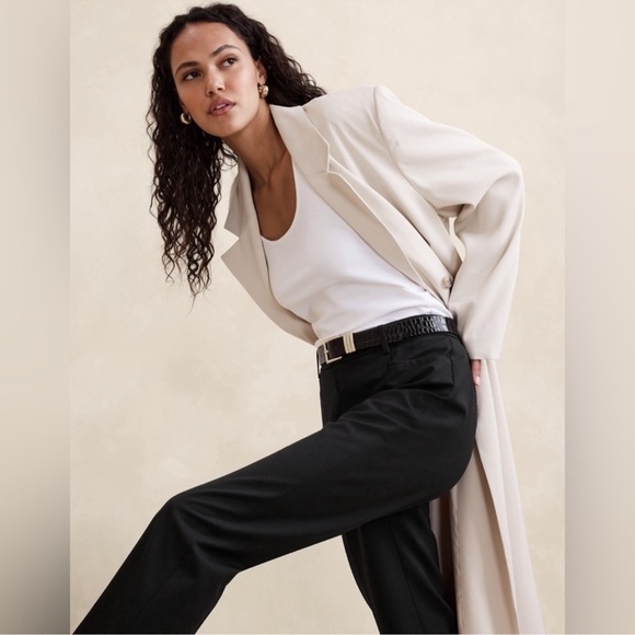 NWT! Banana Republic Black Siena Slim Wool Ankle Pant - Multiple Sizes - Picture 5 of 7